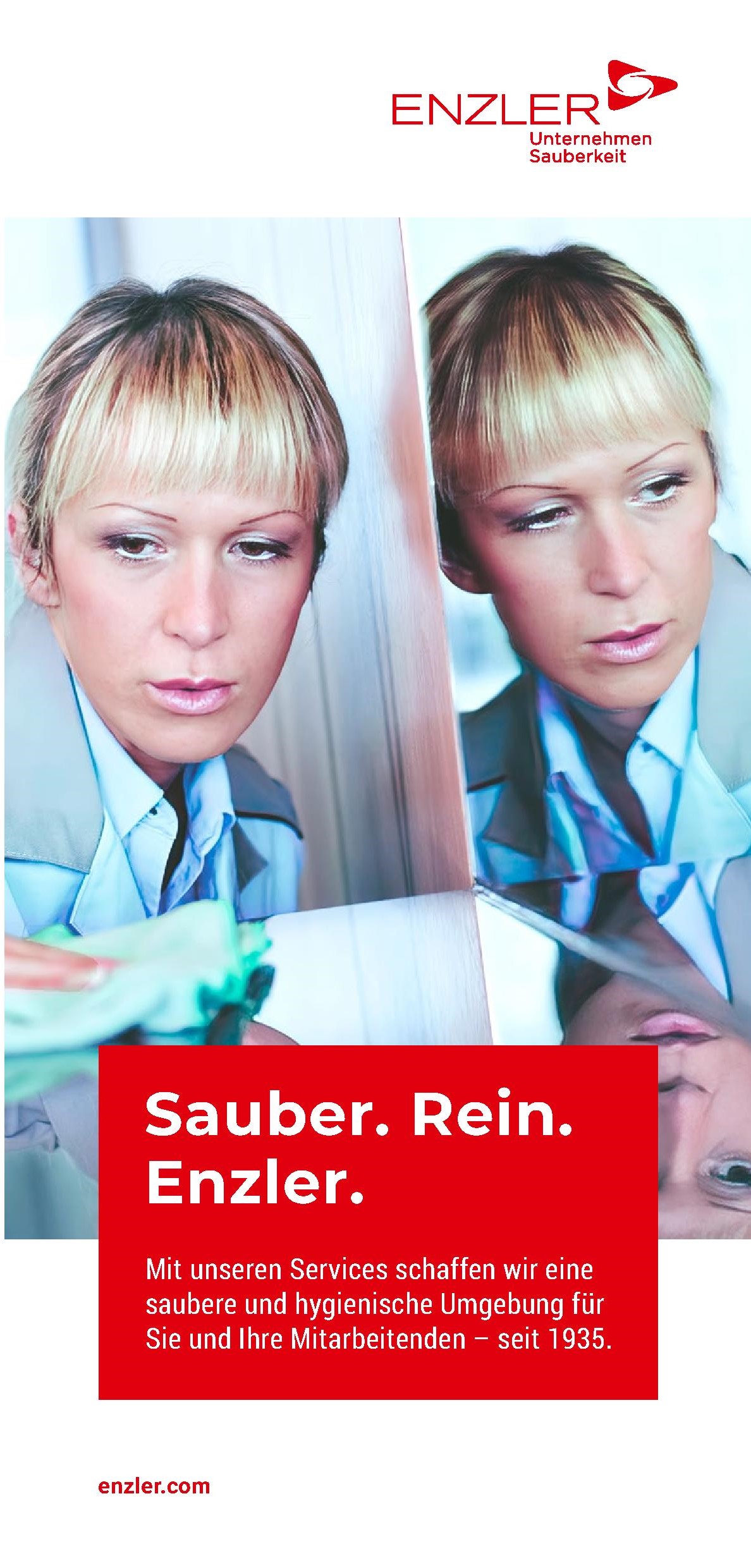 Enzler Reinigungen AG Leporello DE Titelseite