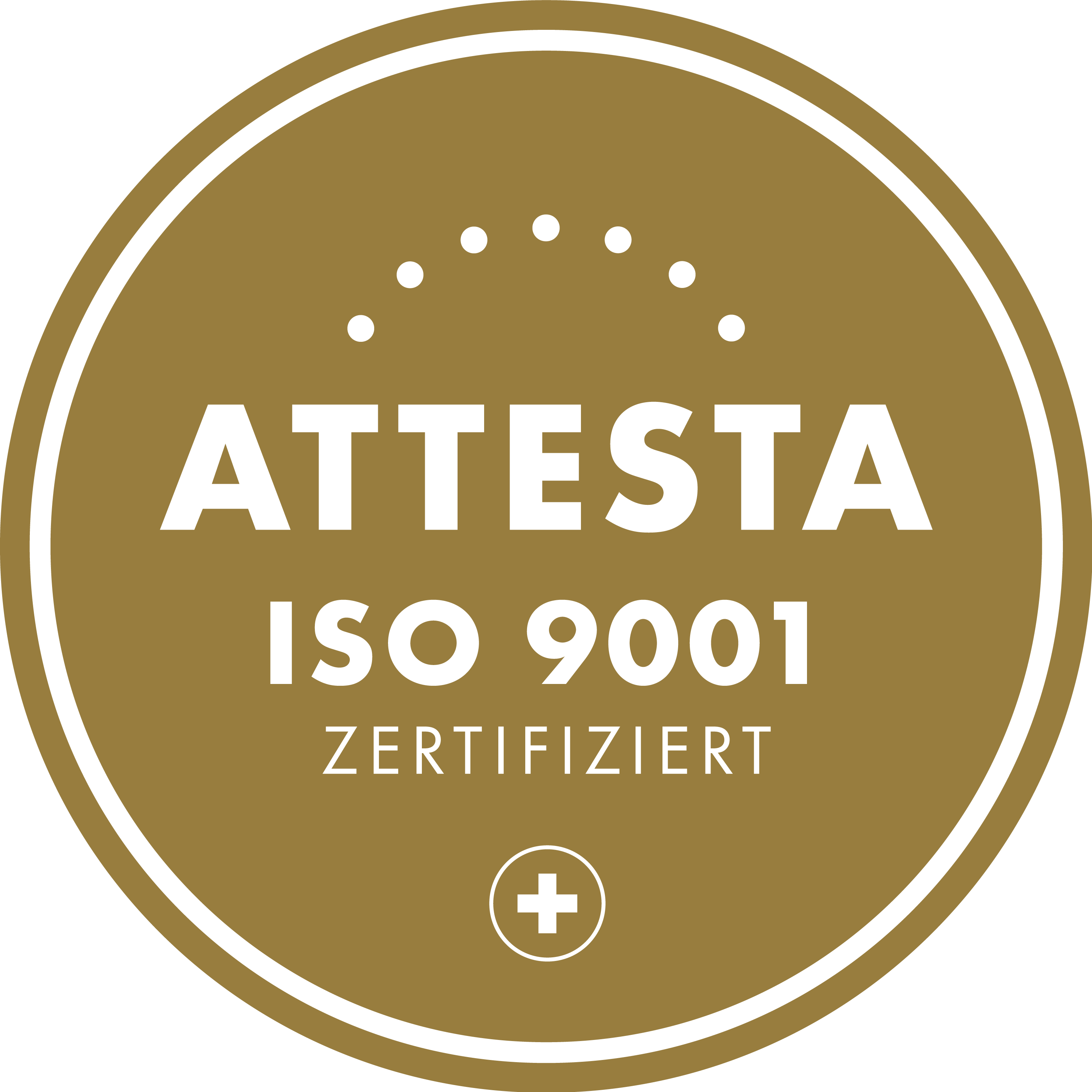 Attesta Iso Label 9001 Farbe