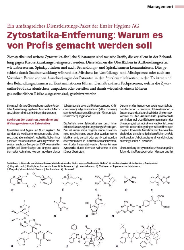 Zytostatika-Entfernung
