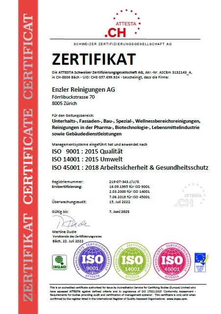 ISO-Zertifikat bis 2025 Foto
